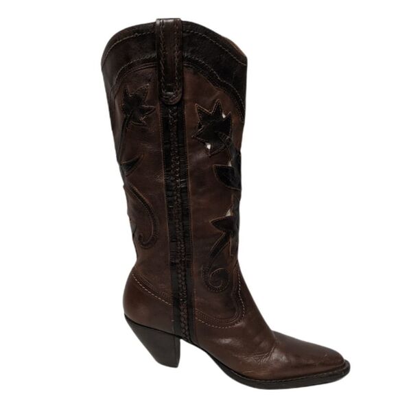 WHITE MOUNTAIN Floral Cutout Leather Western Boots 7 - Picture 7 of 10